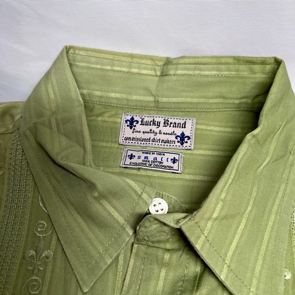 Lucky Brand Embroidered Long Sleeve Small Mens Shirt - Picture 2 of 5